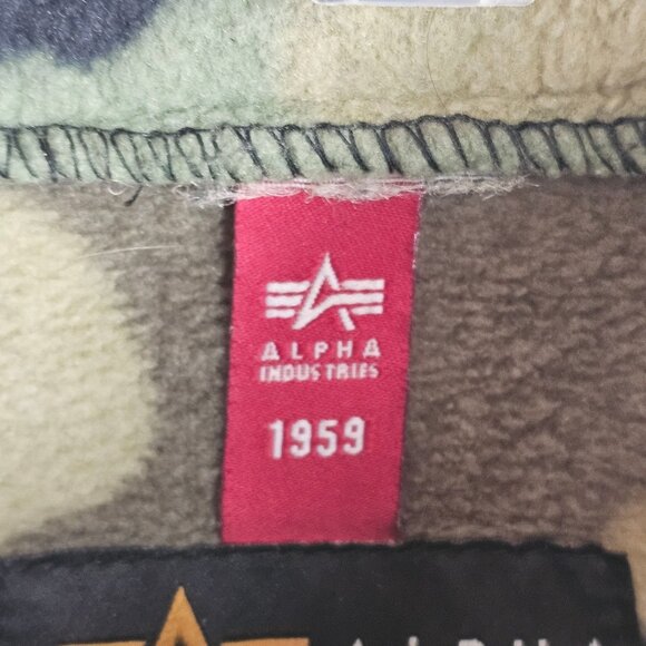 Mens Winter Outdoor Warm Soft Cozy Fleece Green Brown Camo Cowl Neck Sweater S - Picture 10 of 15